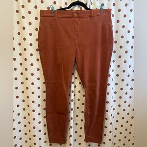 Time and Tru Jeggins, Rust Color, Size XXL (20), Gently Used